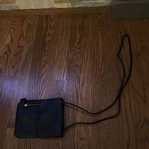 Nine West black leather crossbody purse